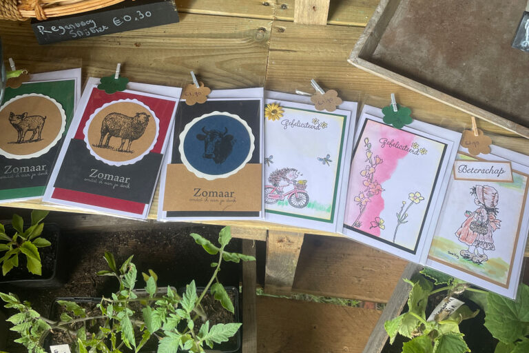 Foto kaartjes in kraam